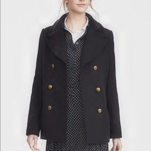 Banana Republic Melton Peacoat Navy Blue size  Medium TALL  - used